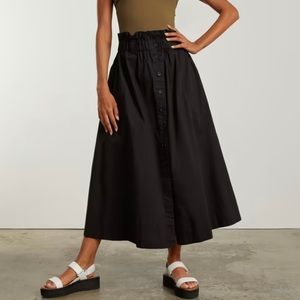 Everlane The Easy Button-Front Skirt Black size S new with tags
